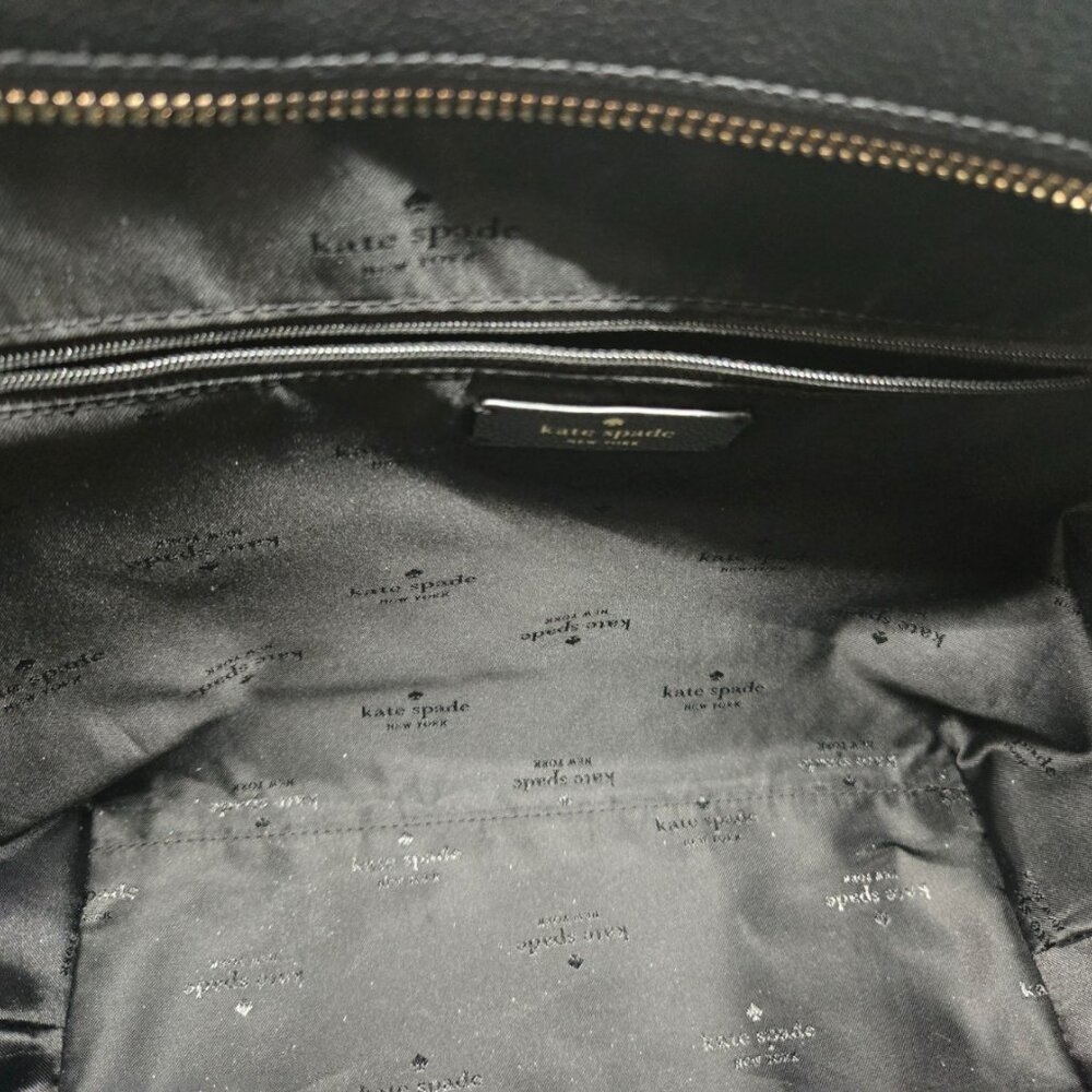 NEW Kate Spade Rosie Satchel Pebbled Leather Black Bag w/ Coin Purse - Picture 2 of 8